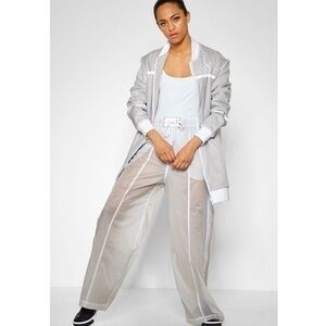 RARE PUMA x Selena Gomez Reversible Varsity Long Jacket White Grey NWT